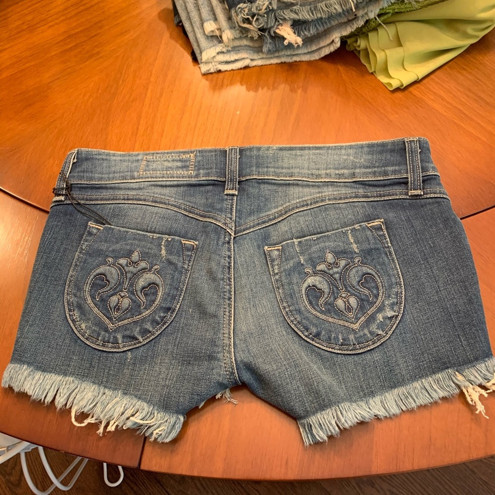 Cut off denim shorts